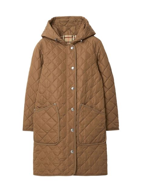 Burberry Roxby Quilted Hooded Coat .